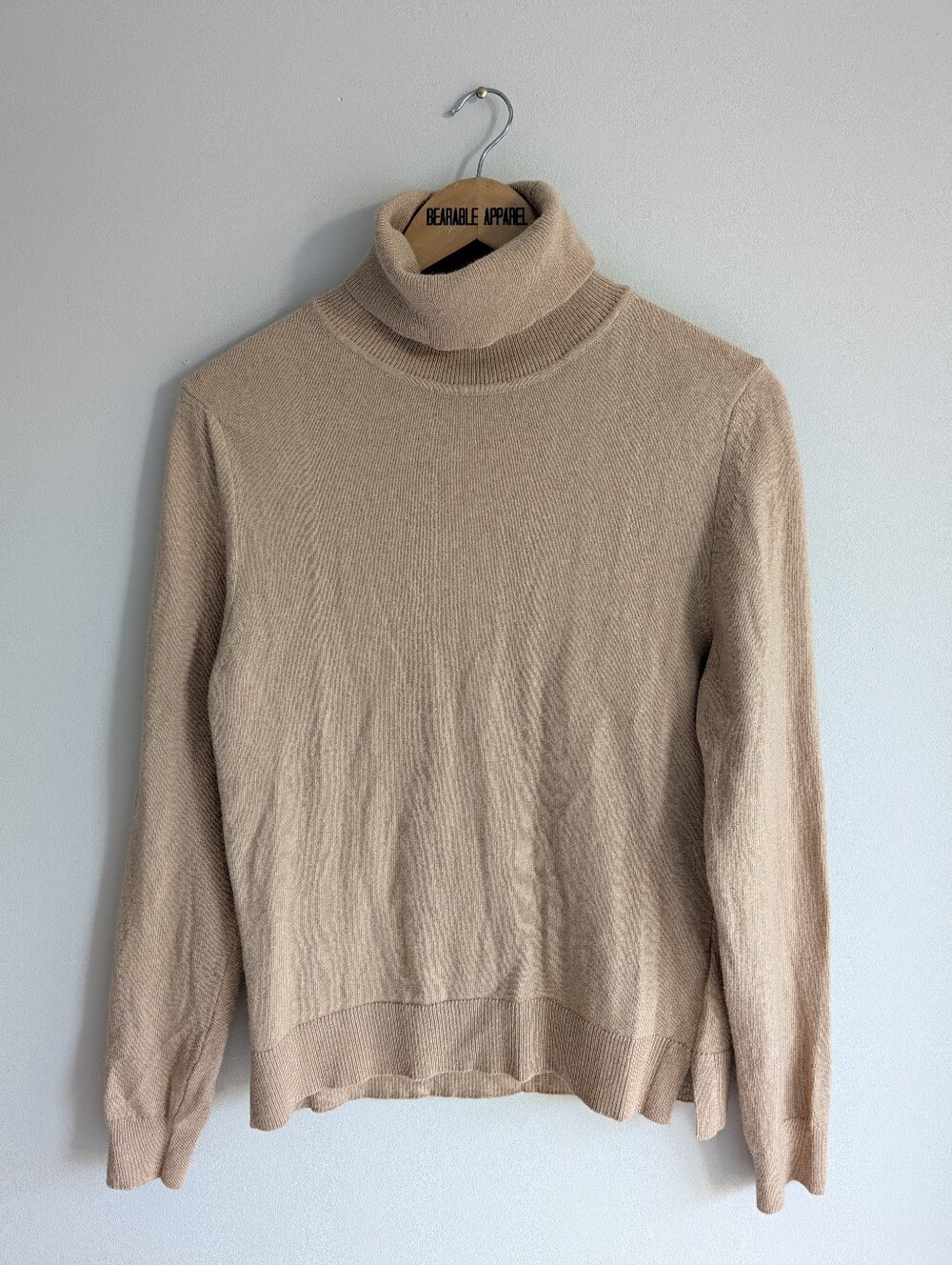 Barbour Pendle Roll-Neck Jumper Wool Cotton Sweater Turtleneck Knit Elbow Pads